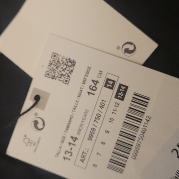 NWT Zara Slim fit Chino pants in KIDS size 13/14 - Picture 5 of 11